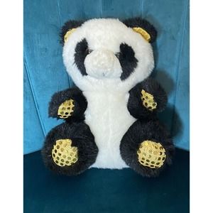 Hugfun Vintage Rare‎ 10” Panda Bear With Gold Feet
